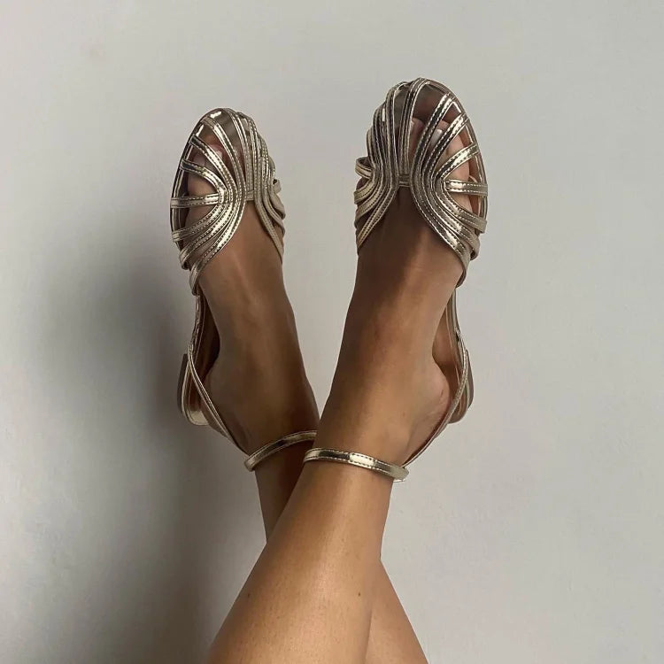 Vittoria | Gold Embellished Sandals