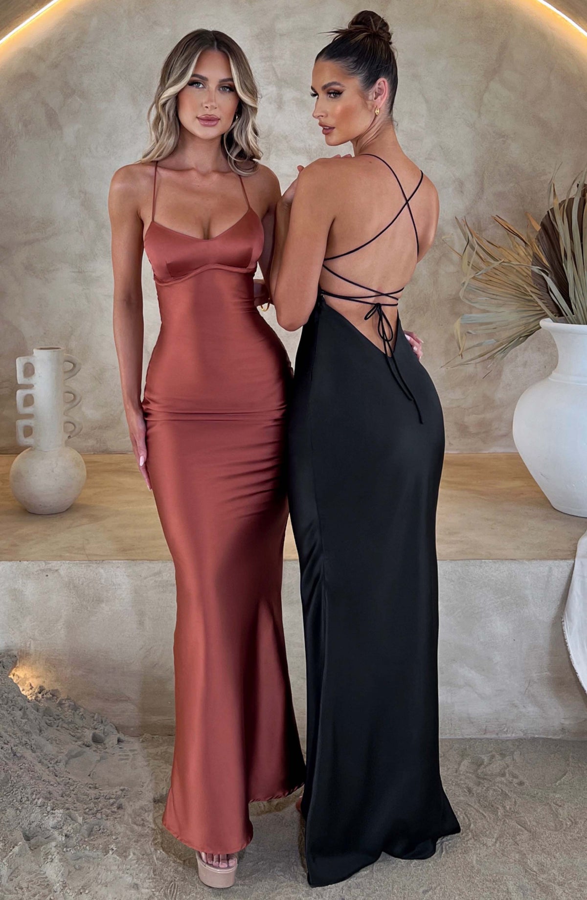 Alessio | Long Satin Dress