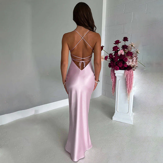 Alessio | Long Satin Dress
