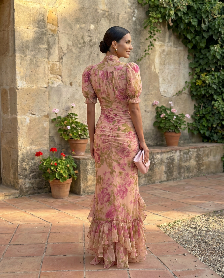 Rosalia | Elegant High-Neck Dress