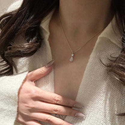 Diamond Dew Necklace – Silver