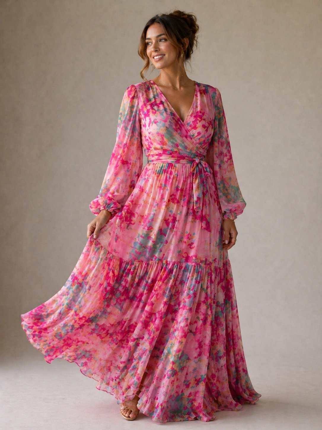 Fleur – Floral Print Wrap Dress