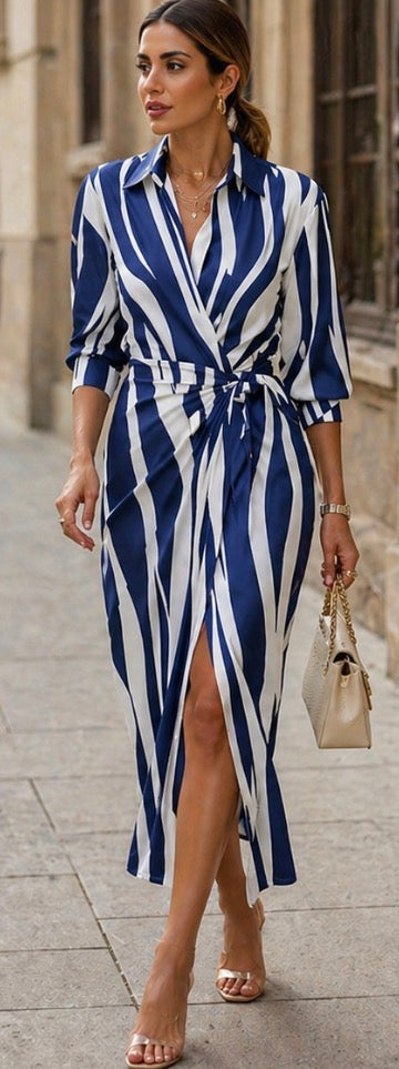 Thea – Printed Wrap Dress