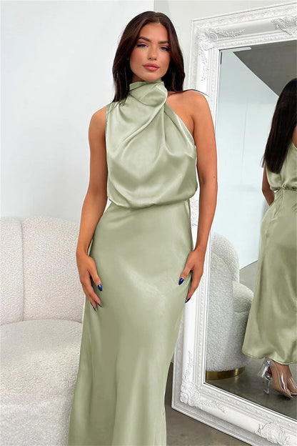 Violet | Fuchsia Draped Maxi Dress