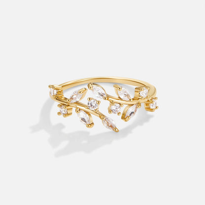 Crystal Vine Ring – 18K Gold