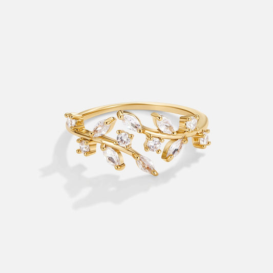 Crystal Vine Ring – 18K Gold