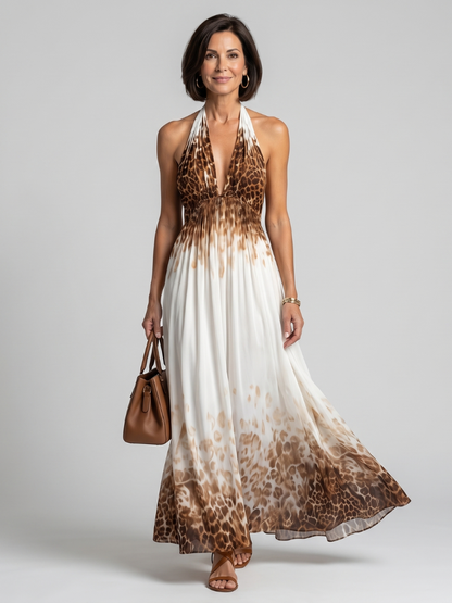 Blanche – Pleated White Midi Dress