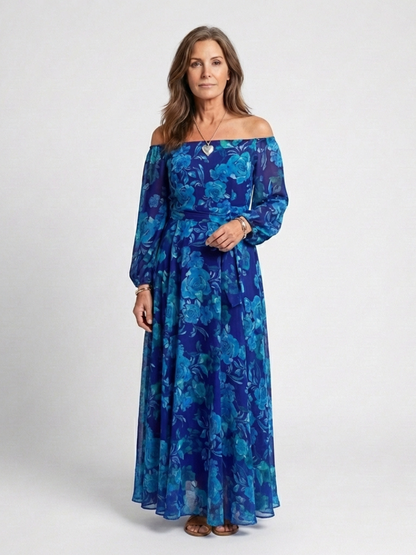 Ondina – Off-Shoulder Floral Maxi Dress