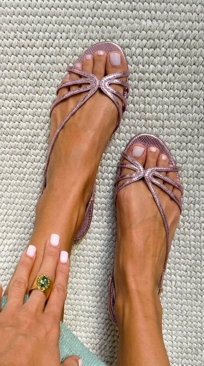 Ginevra | Elegant Gold Summer Sandals