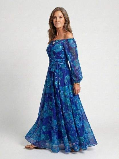 Ondina – Off-Shoulder Floral Maxi Dress