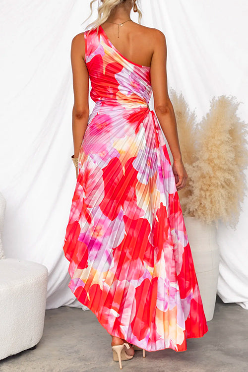 Yanira – Pleated One-Shoulder Dress