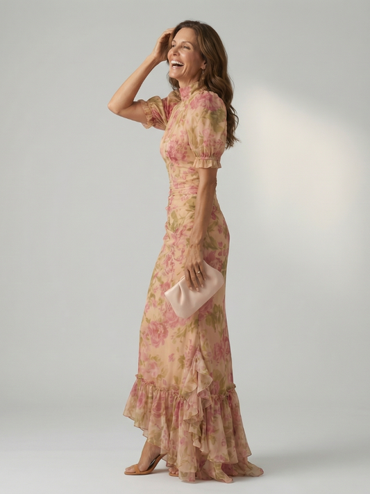 Cecily – High Neck Maxi Dress