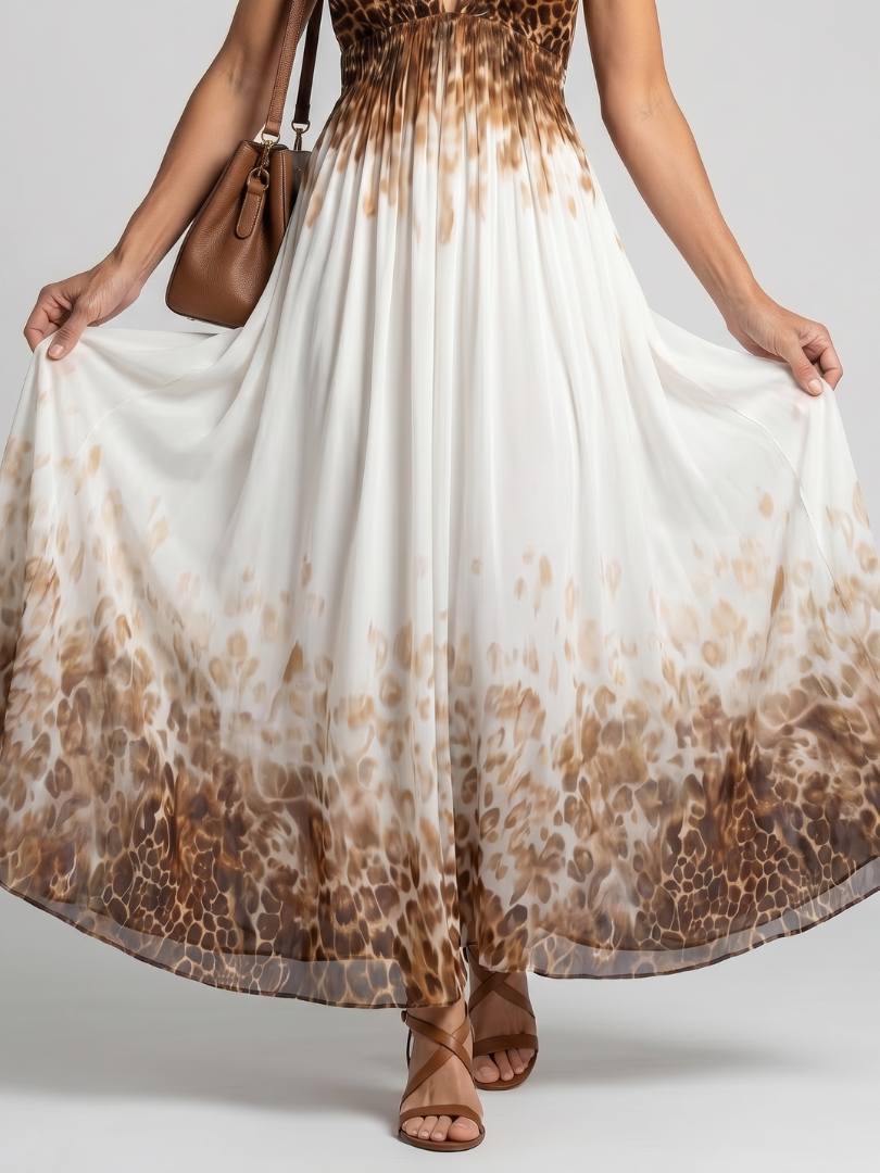 Blanche – Pleated White Midi Dress