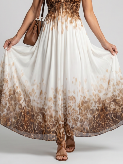 Blanche – Pleated White Midi Dress