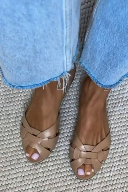 Serafina | Natural Woven Sandals