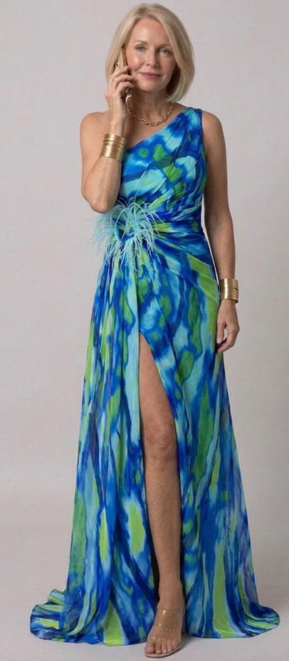 Raffaella – Vibrant Draped Dress