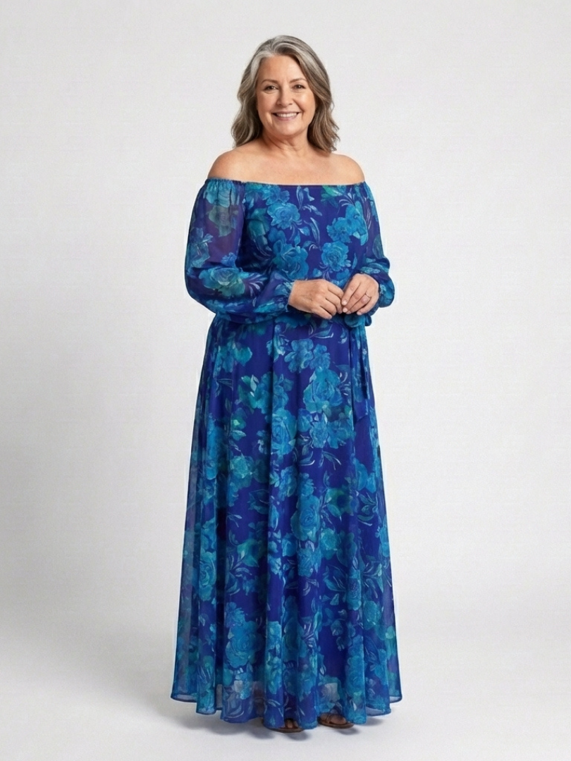 Ondina – Off-Shoulder Floral Maxi Dress