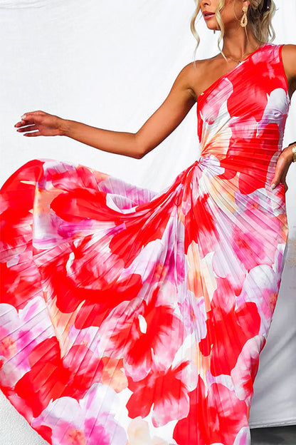 Yanira – Pleated One-Shoulder Dress
