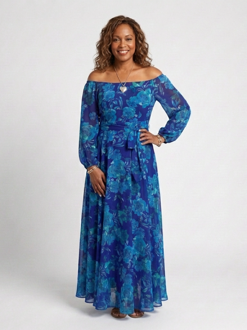 Ondina – Off-Shoulder Floral Maxi Dress