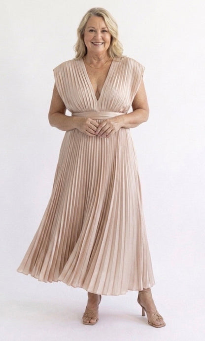 Philippa – Pleated Midi Dress