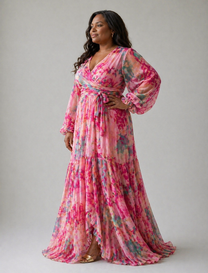 Fleur – Floral Print Wrap Dress