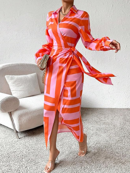 Thea – Printed Wrap Dress