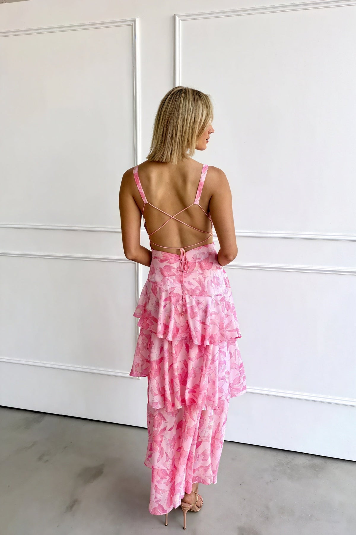Flora | Deep V-Neck Floral Dress