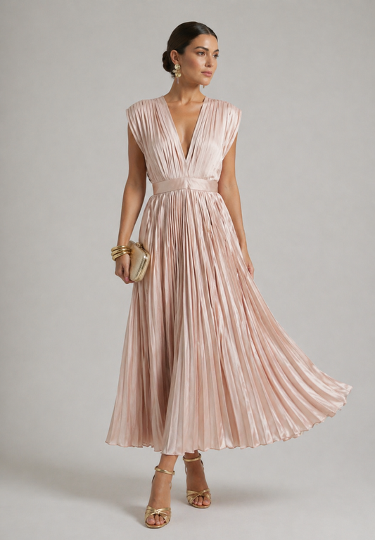 Philippa – Pleated Midi Dress