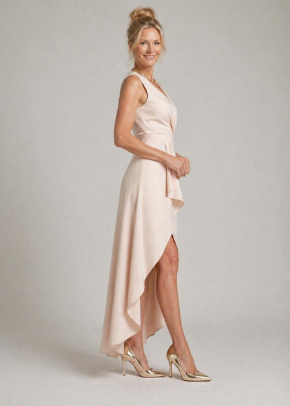 Natalia – V-Neck Midi Wrap Dress