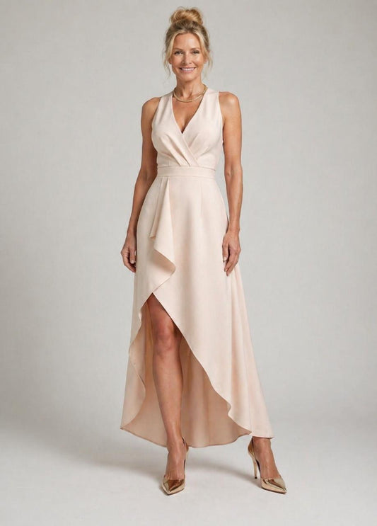 Natalia – V-Neck Midi Wrap Dress