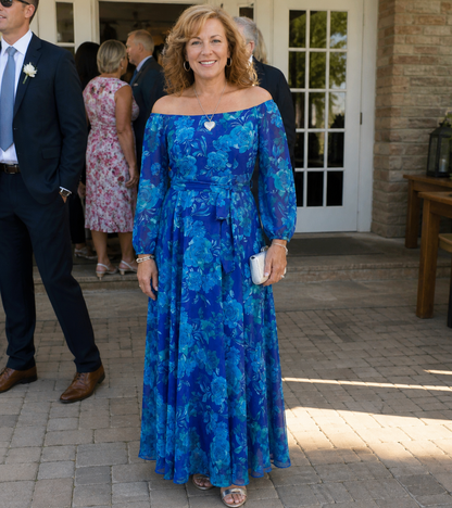 Ondina – Off-Shoulder Floral Maxi Dress