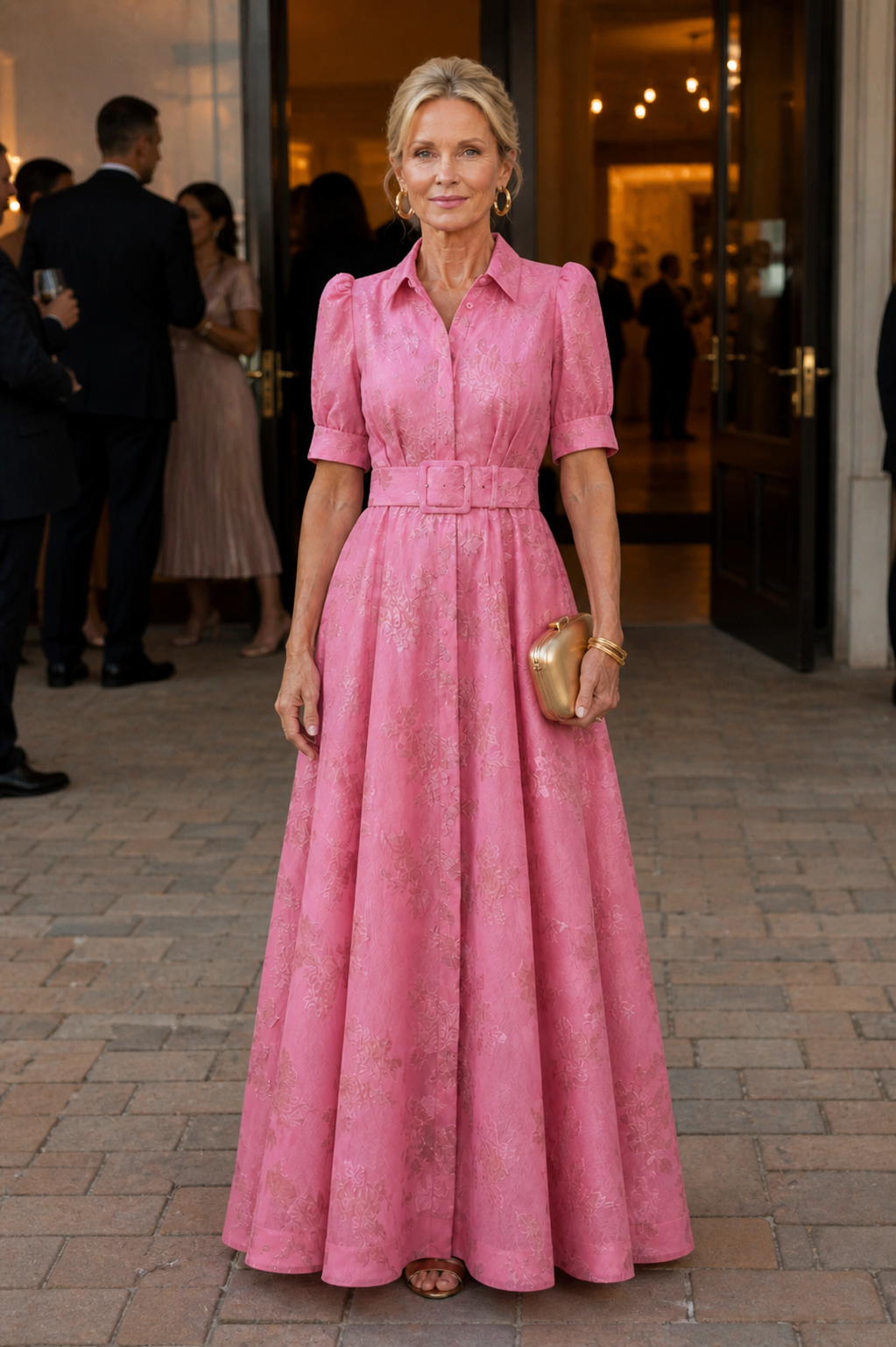 Odette – Belted Floral Maxi Dress