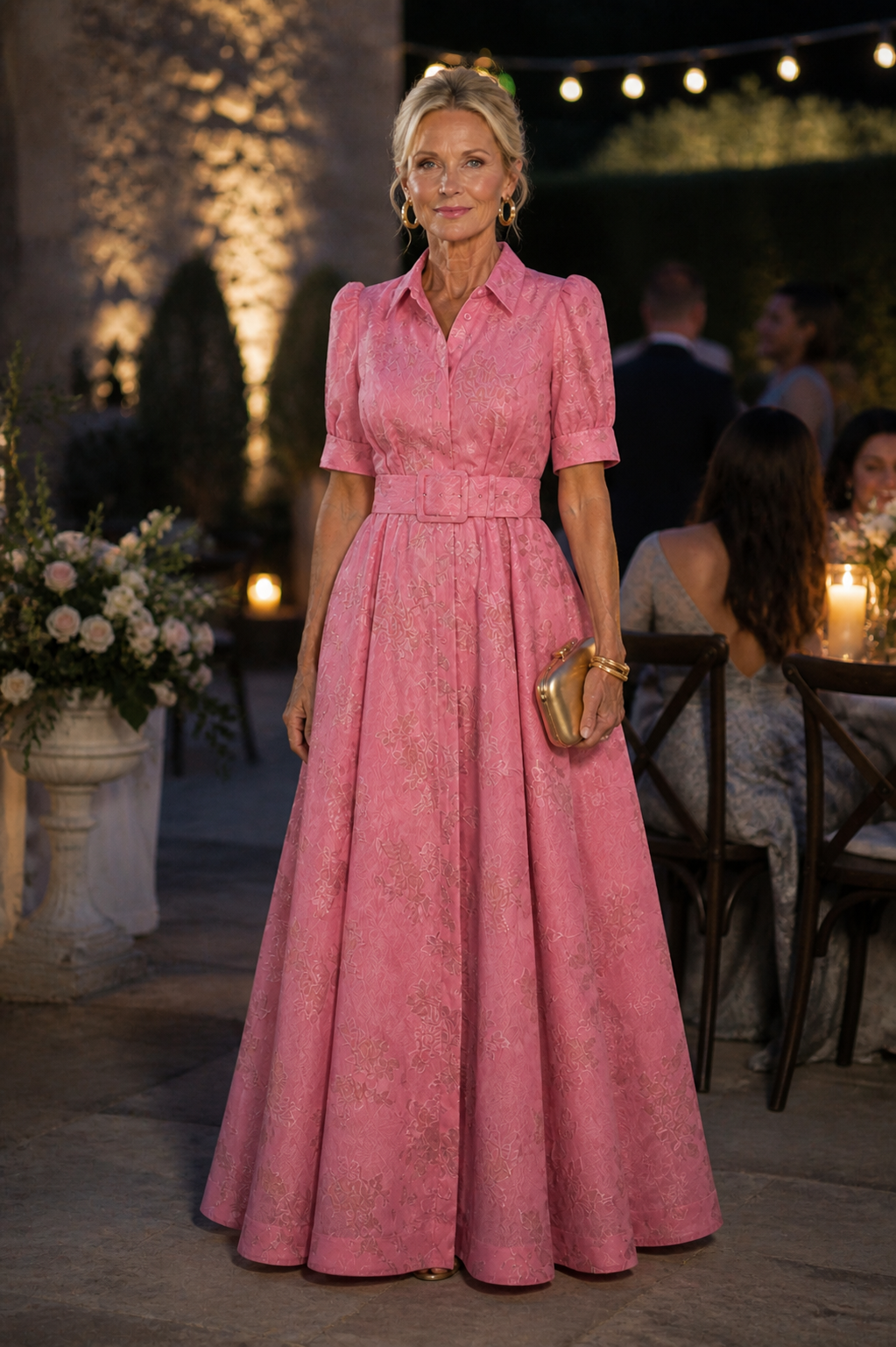 Odette – Belted Floral Maxi Dress
