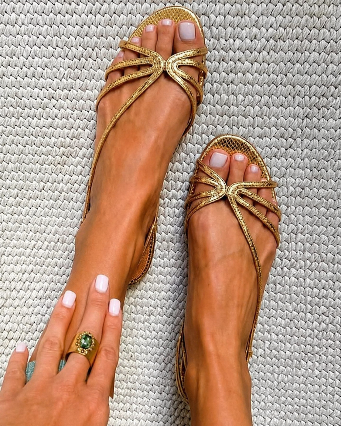 Ginevra | Elegant Gold Summer Sandals