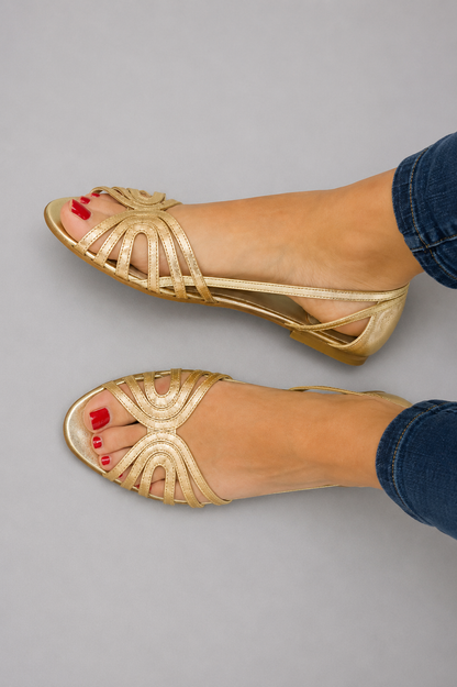 Eleonora | Golden Summer Glow Sandals