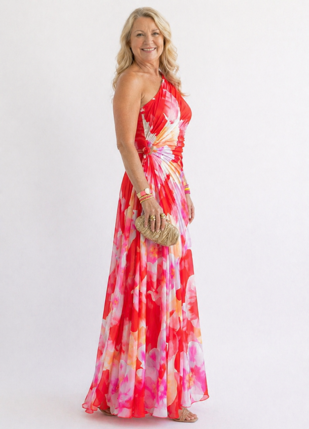 Leilani – Tropical Print Evening Dress