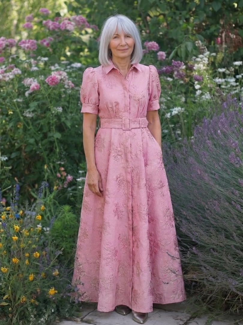 Odette – Belted Floral Maxi Dress