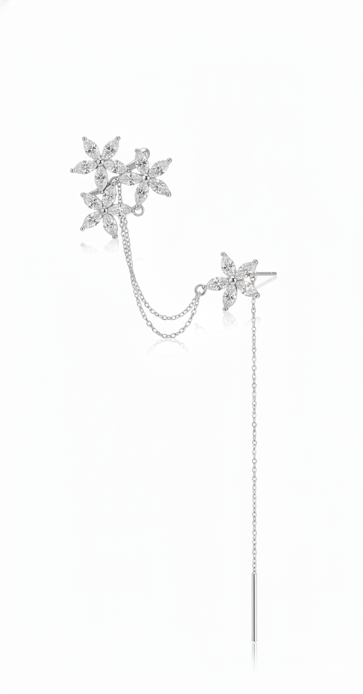 Serene Flora Ear Cuff – Pair