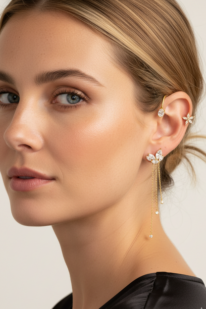 Aurora Starfall Ear Cuff – Pair