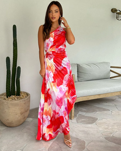 Leilani – Tropical Print Evening Dress