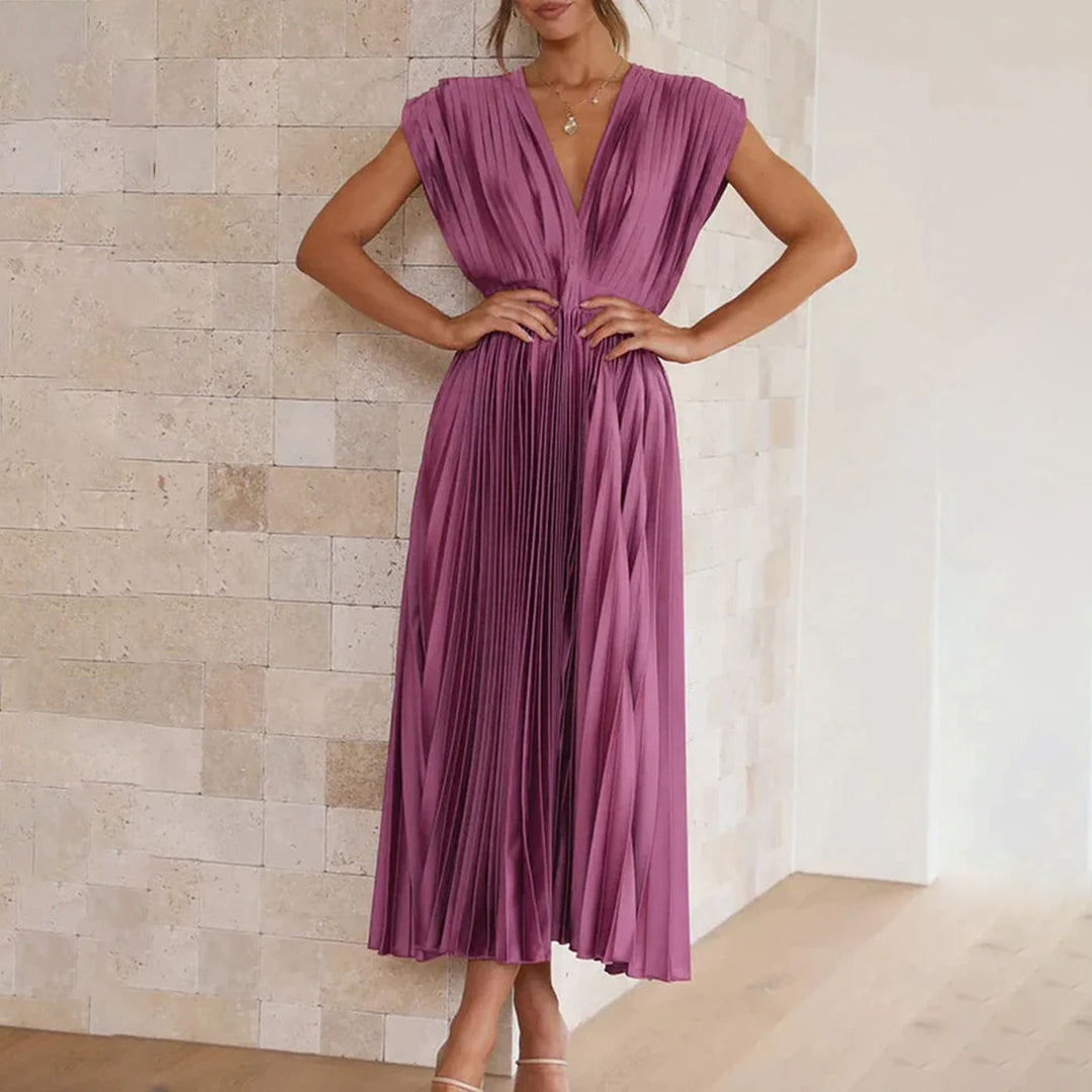 Philippa – Pleated Midi Dress