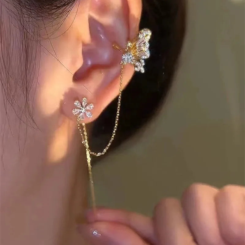 Floral Wing Ear Cuff – Left Ear