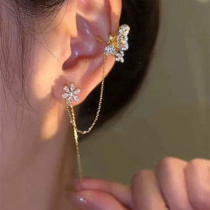 Floral Wing Ear Cuff – Left Ear