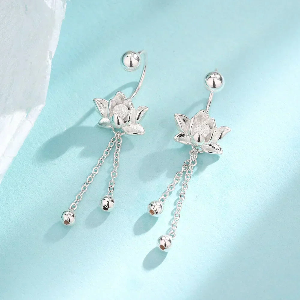 Zen Lotus Ear Cuff – Pair