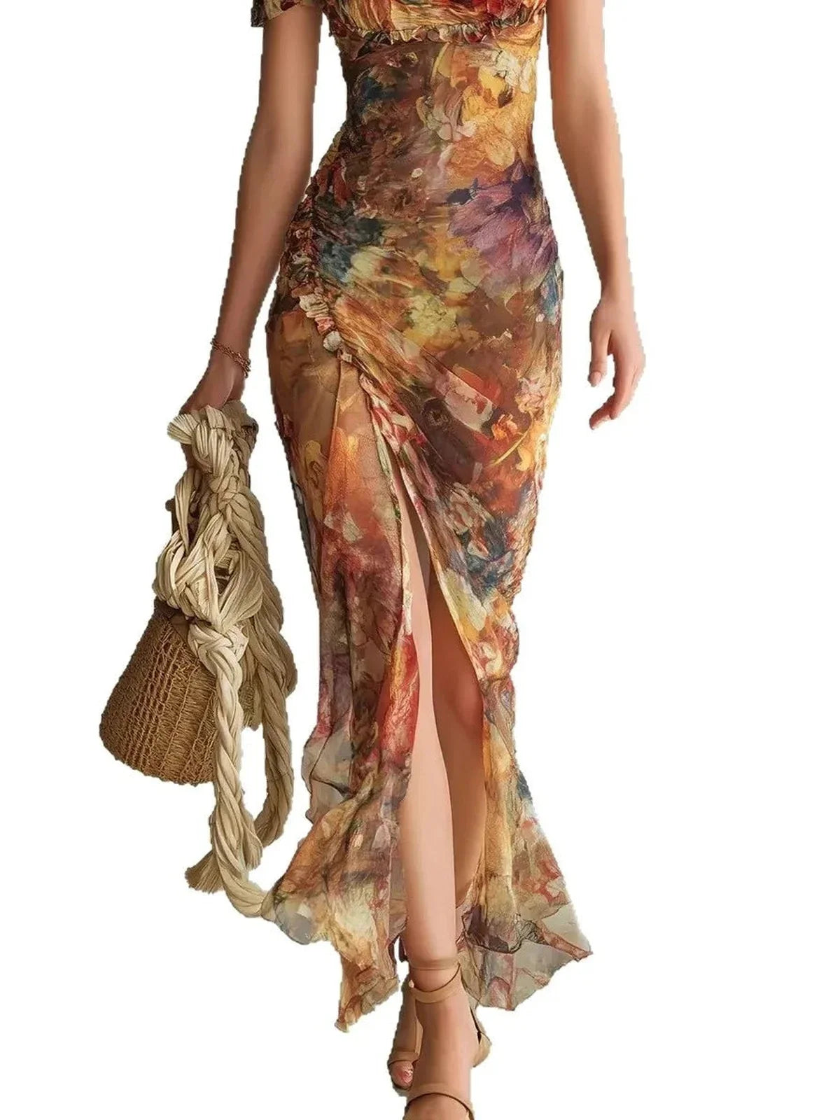Rosalia – Floral V-Neck Maxi Dress