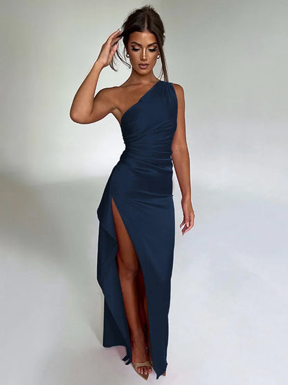 Silvia | Long Satin Dress
