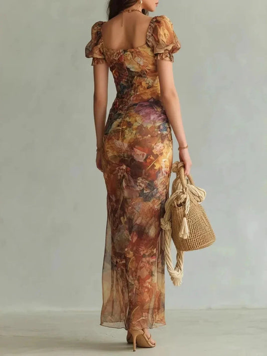 Rosalia – Floral V-Neck Maxi Dress