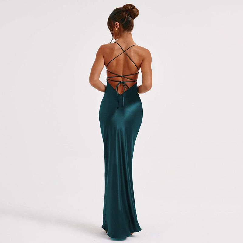 Alessio | Long Satin Dress
