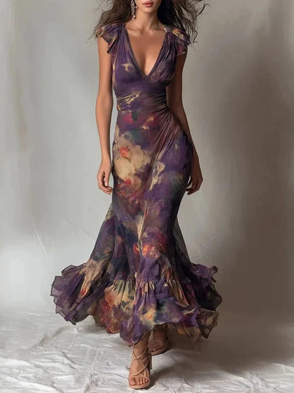 Serafina – Floral Mermaid Maxi Dress