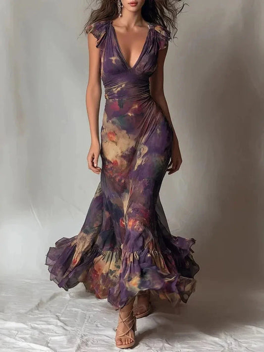 Serafina – Floral Mermaid Maxi Dress